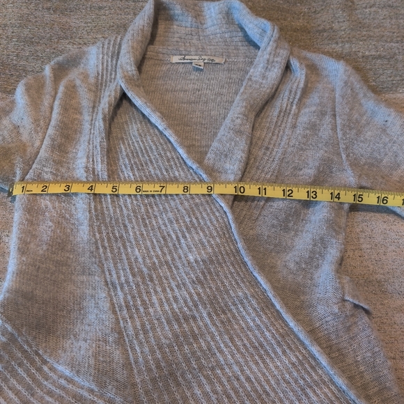 American Rag Heather Gray Wrap Waterfall Sweater Size XS - Picture 4 of 12